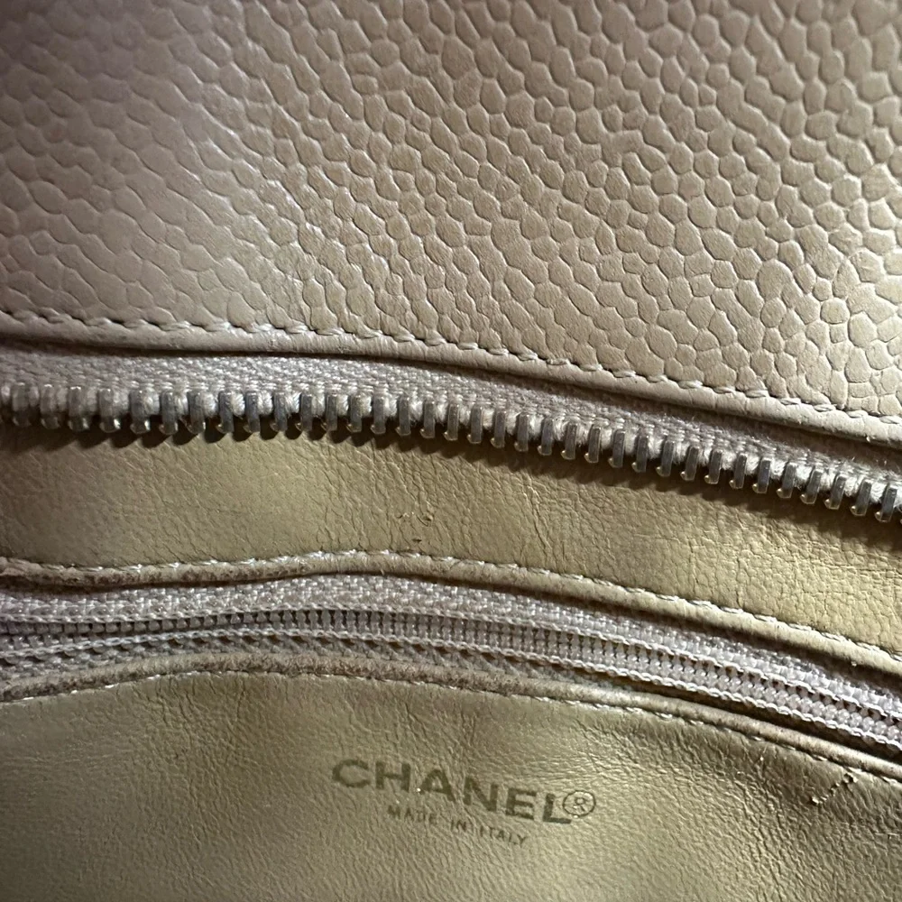 Chanel Beige‎ Caviar Medallion Tote – Gold Hardware